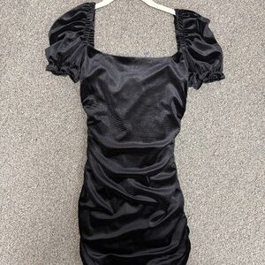 NWT Miss Behave Junior Size Leah Body Con Velvet Black Dress